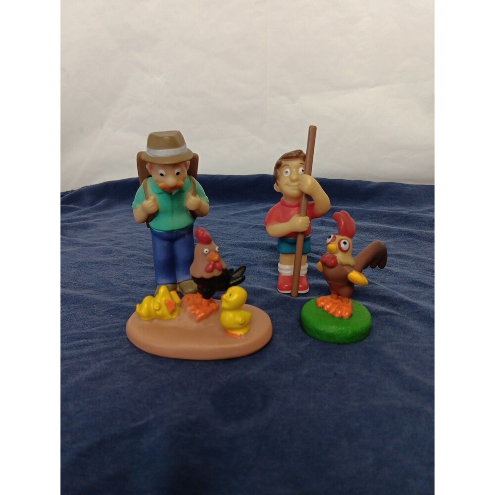 De Agostini My Animal Farm Man with Basket Boy with Stick Rooster Chicken Chicks